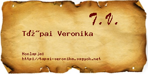 Tápai Veronika névjegykártya